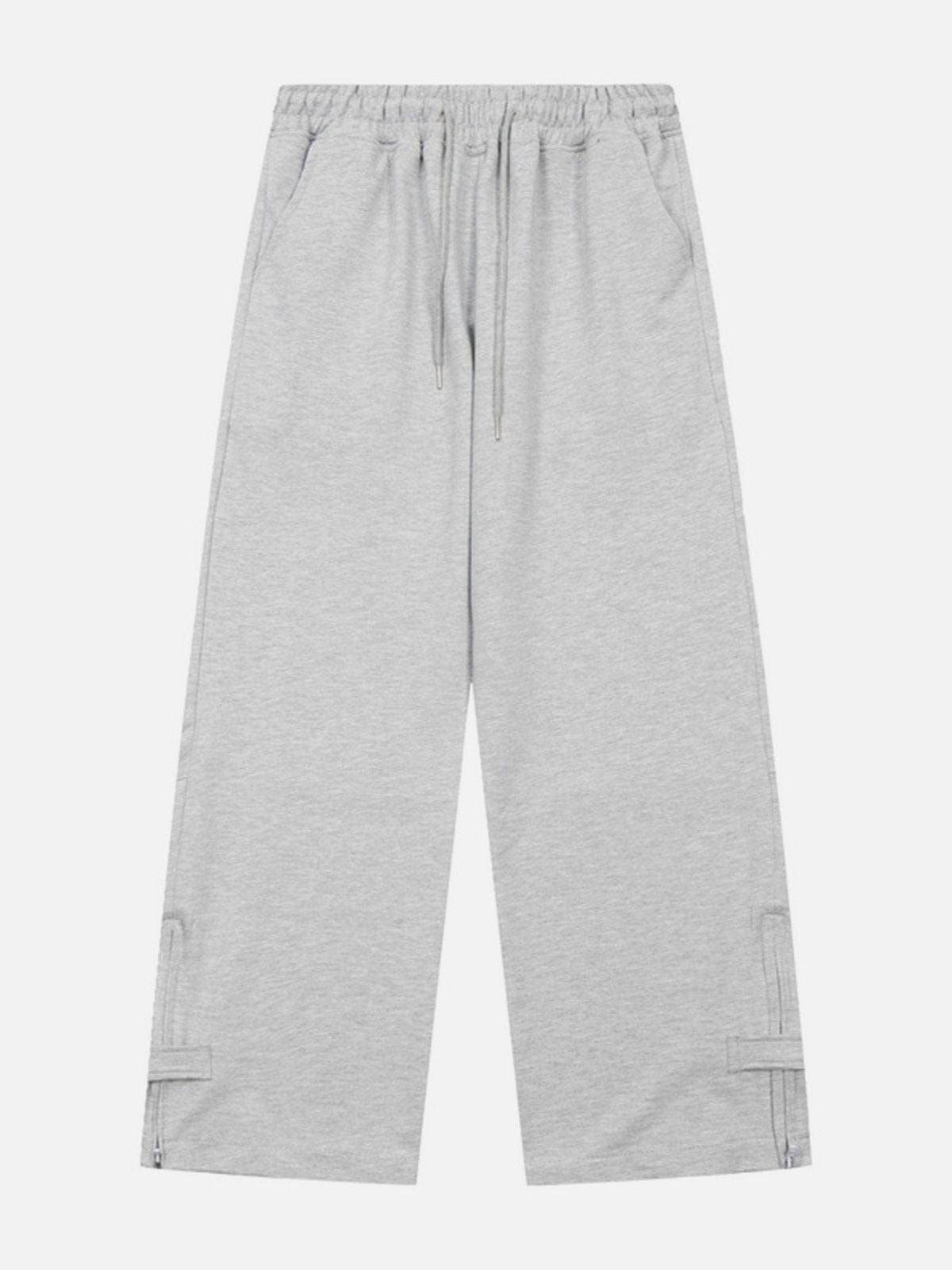 Solid Color Drawstring Sweatpants