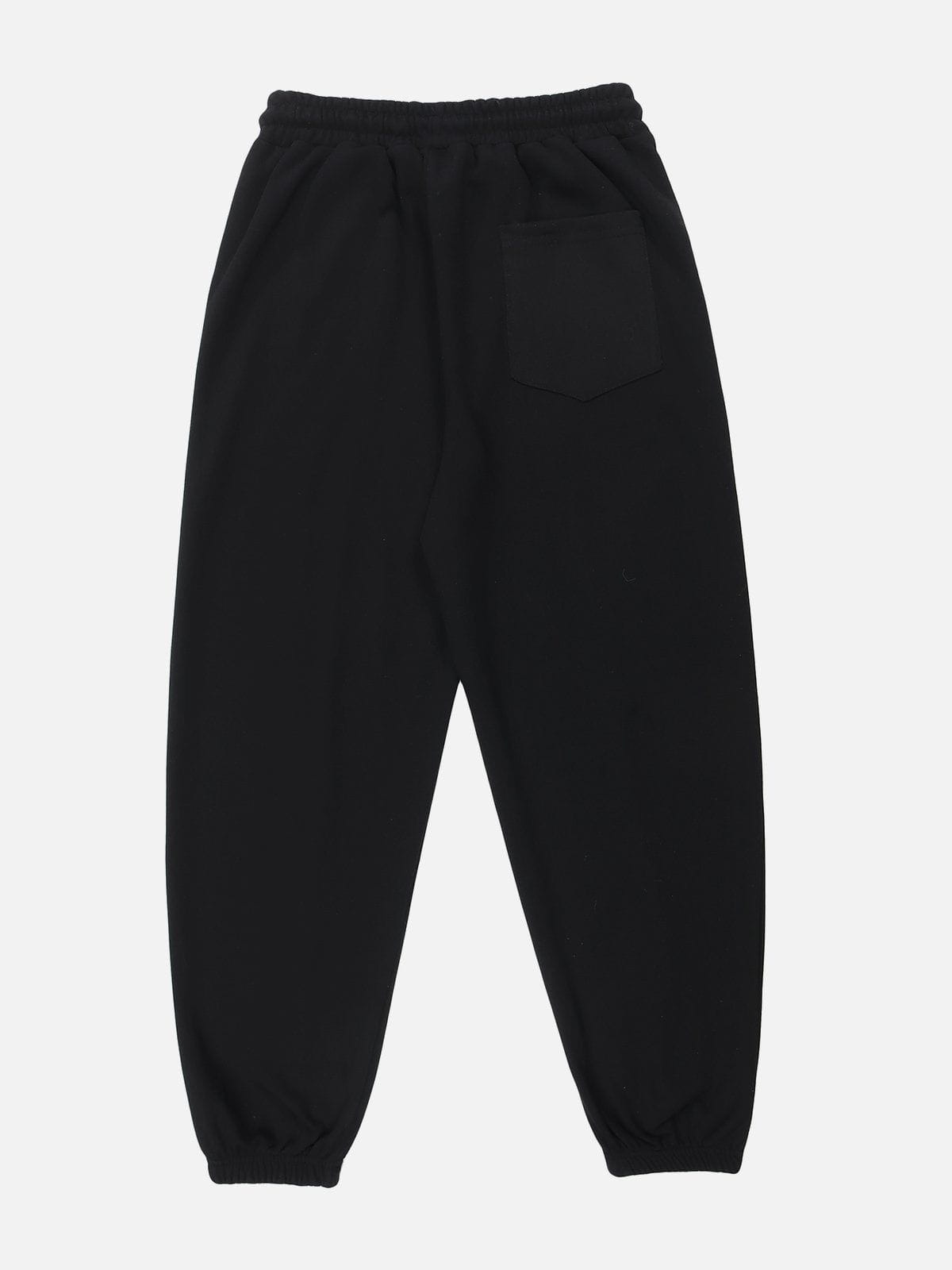 Solid Color Embroidery Sweatpants