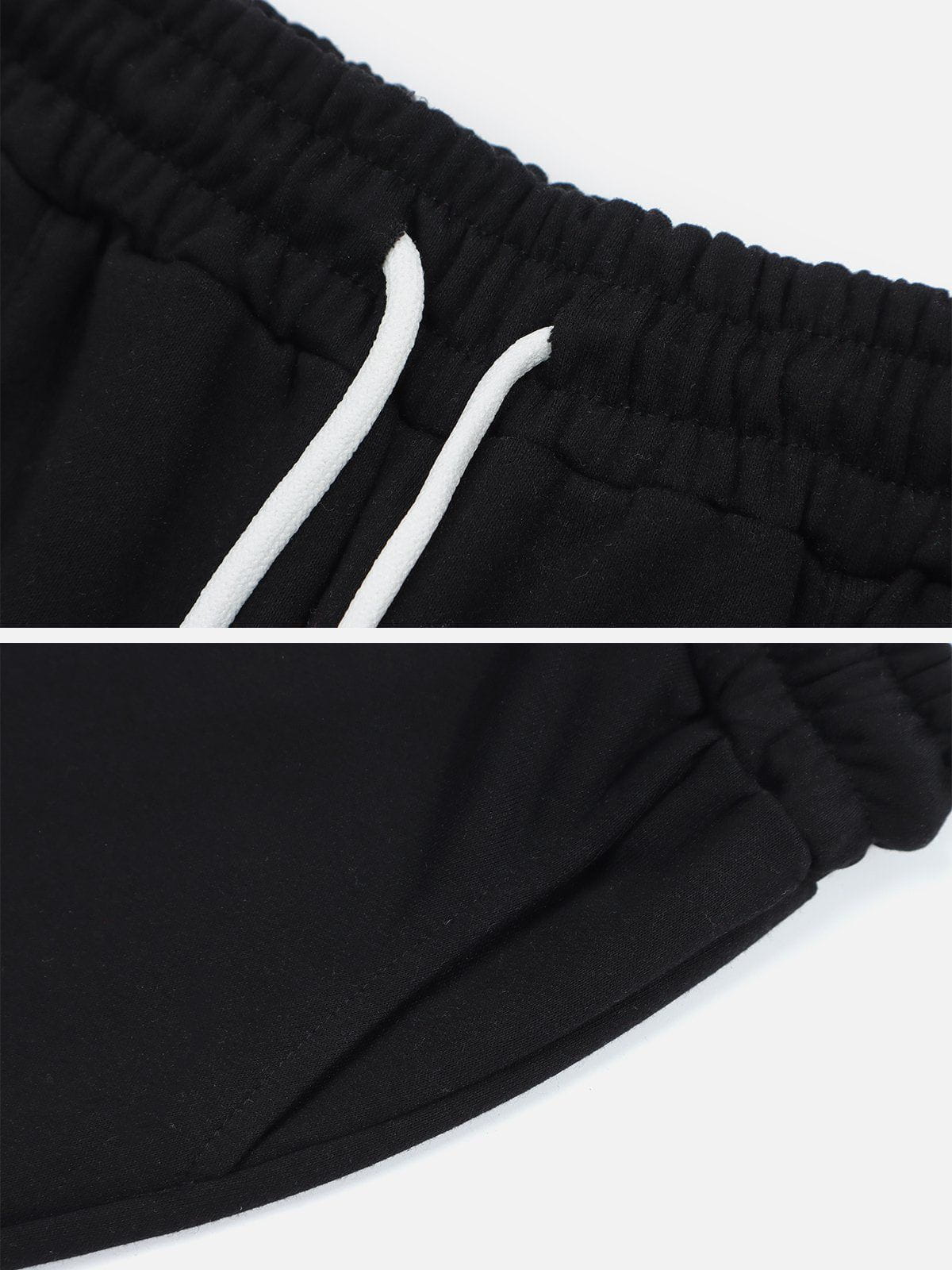 Solid Color Embroidery Sweatpants