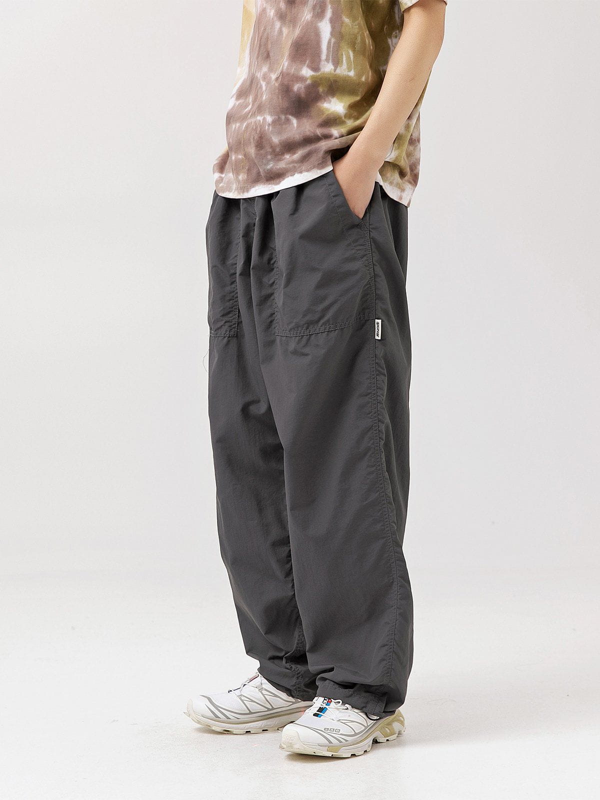 Solid Color Multiple Pockets Cargo Pants