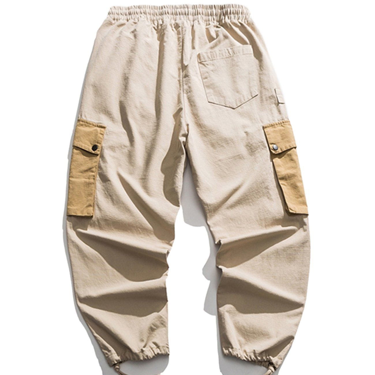 Solid Color Multiple Pockets Cargo Pants