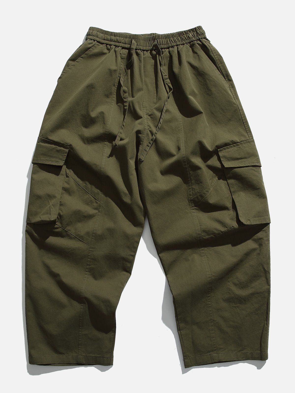 Solid Color Pocket Cargo Pants