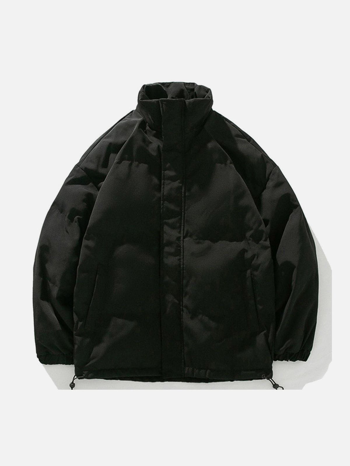 Solid Color Puffer Coat