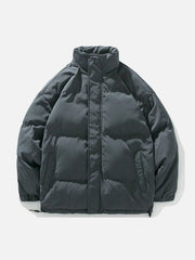 Solid Color Puffer Coat