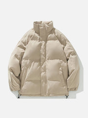 Solid Color Puffer Coat