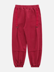 Solid Color Ruffle Sweatpants