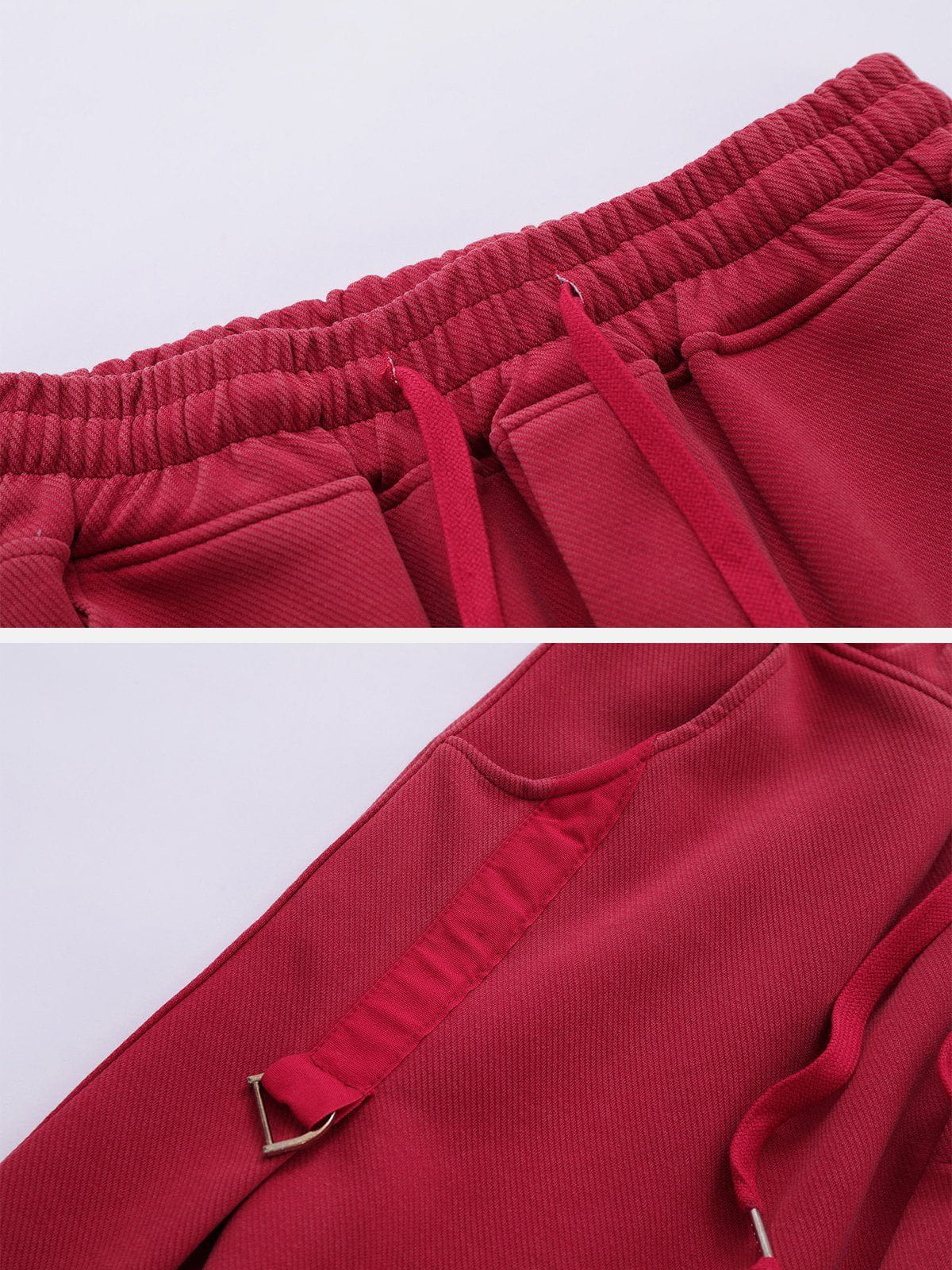 Solid Color Ruffle Sweatpants