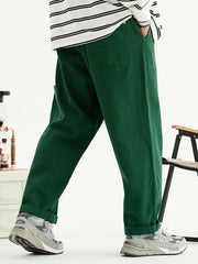 Solid Color Straps Cargo Pants