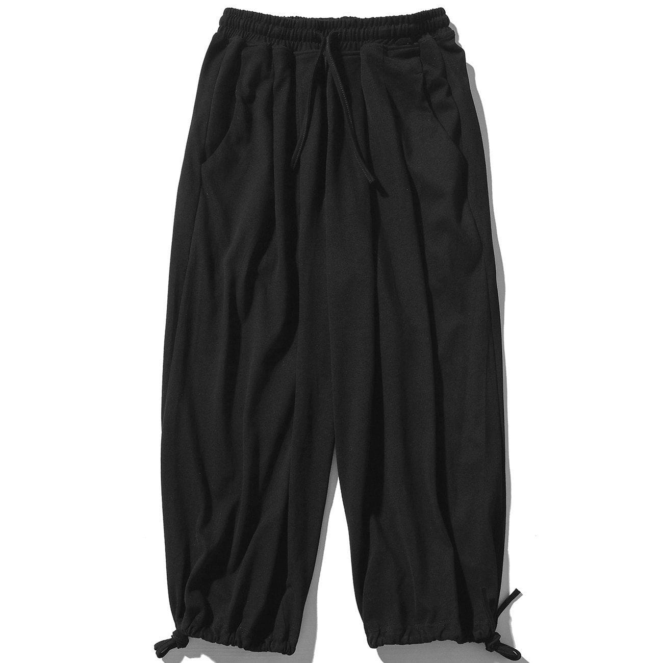 Solid Color Thick Wide Leg Sweatpants