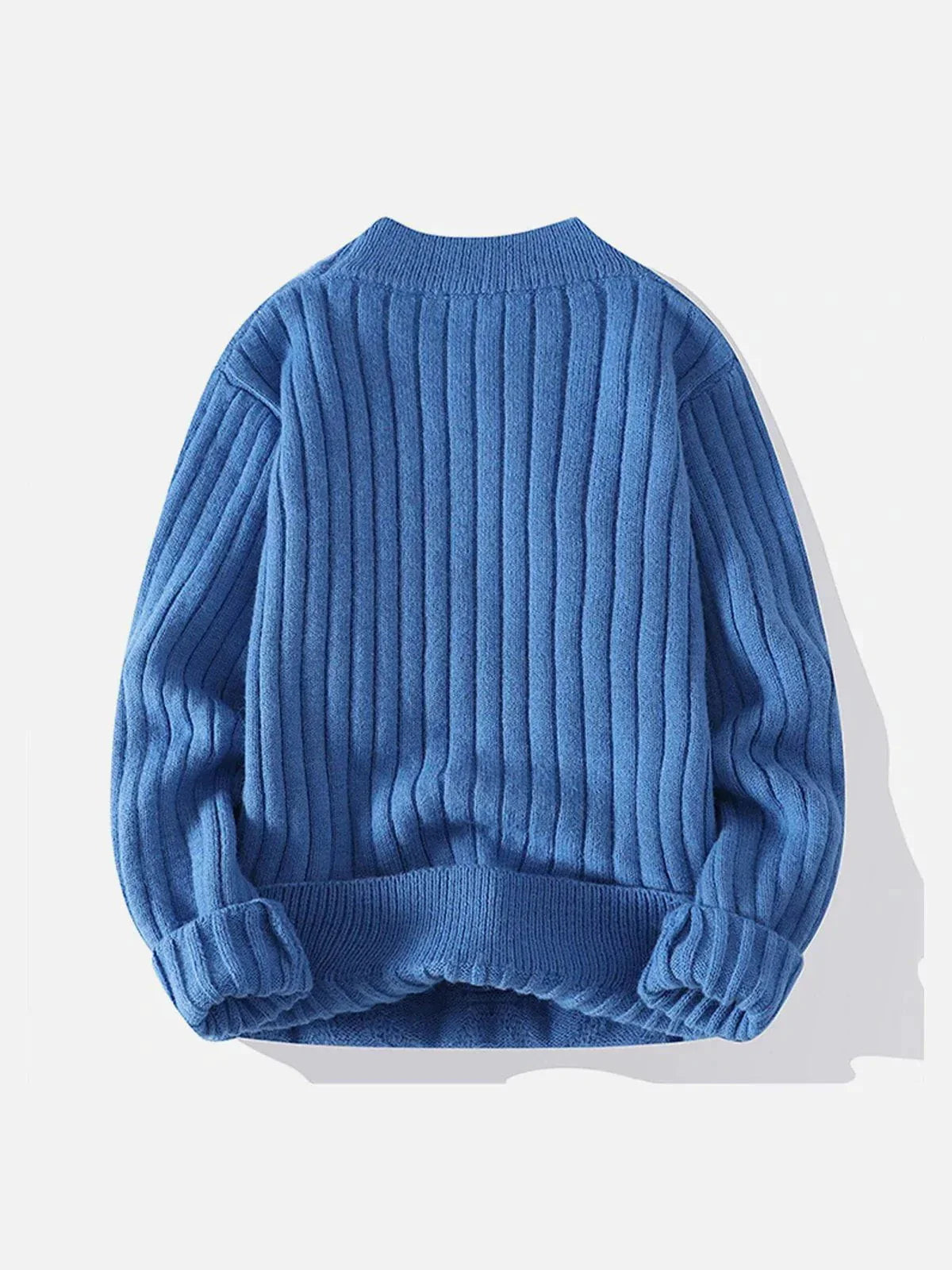 Solid Color Twist Knit Sweater