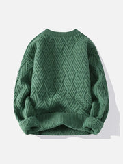 Solid Color Weave Cozy Sweater