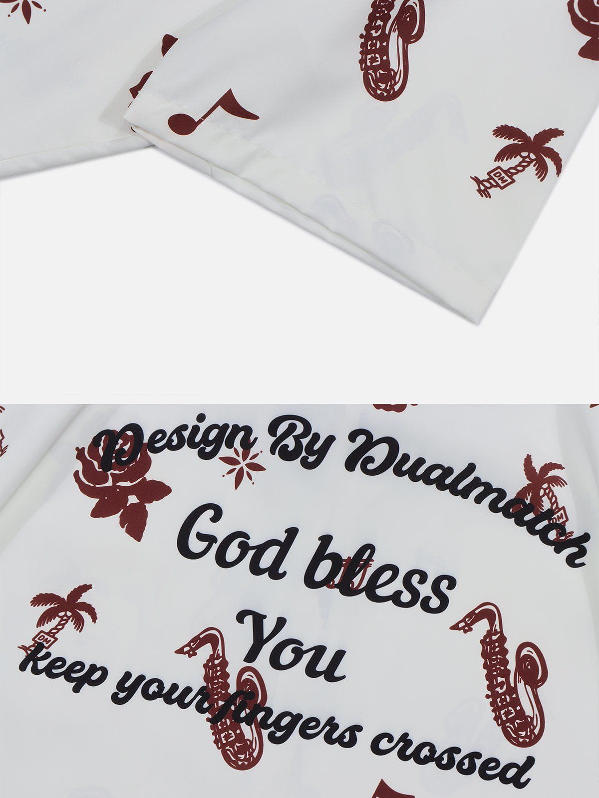 Solid Colour Print Short Sleeve Shirt