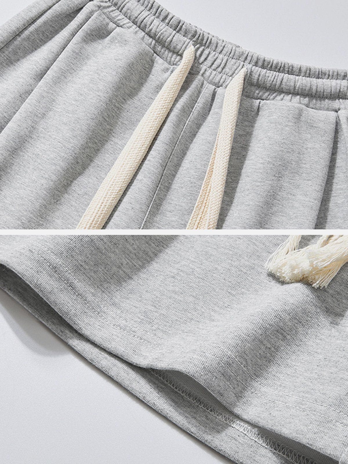 Solid Drawstring Shorts