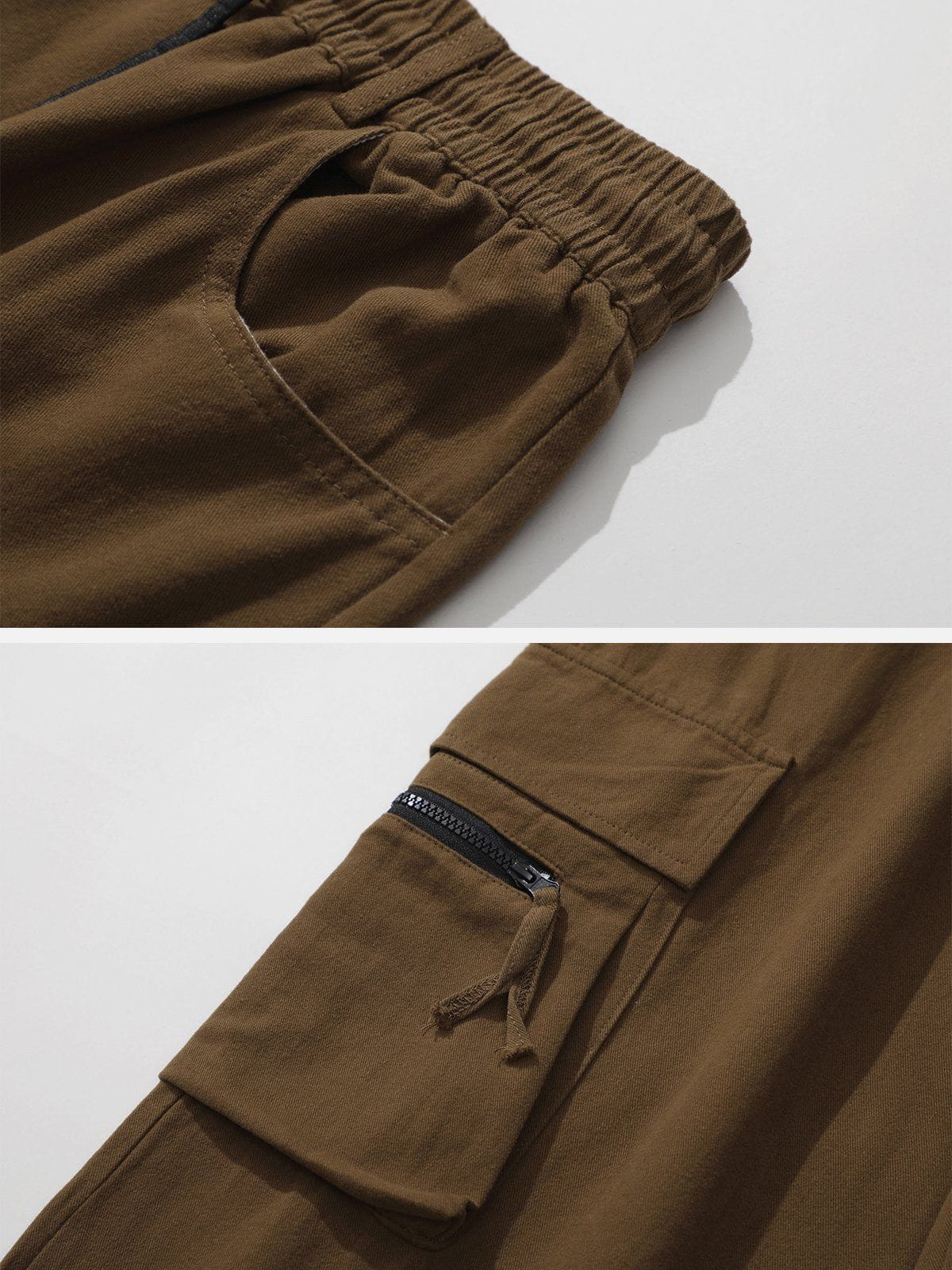 Solid Multi-Pocket Cargo Pants