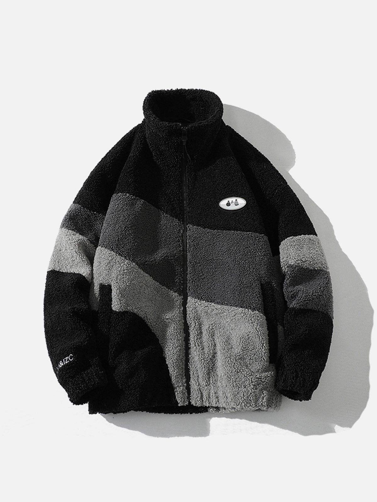 Splicing Contrast Sherpa Coat
