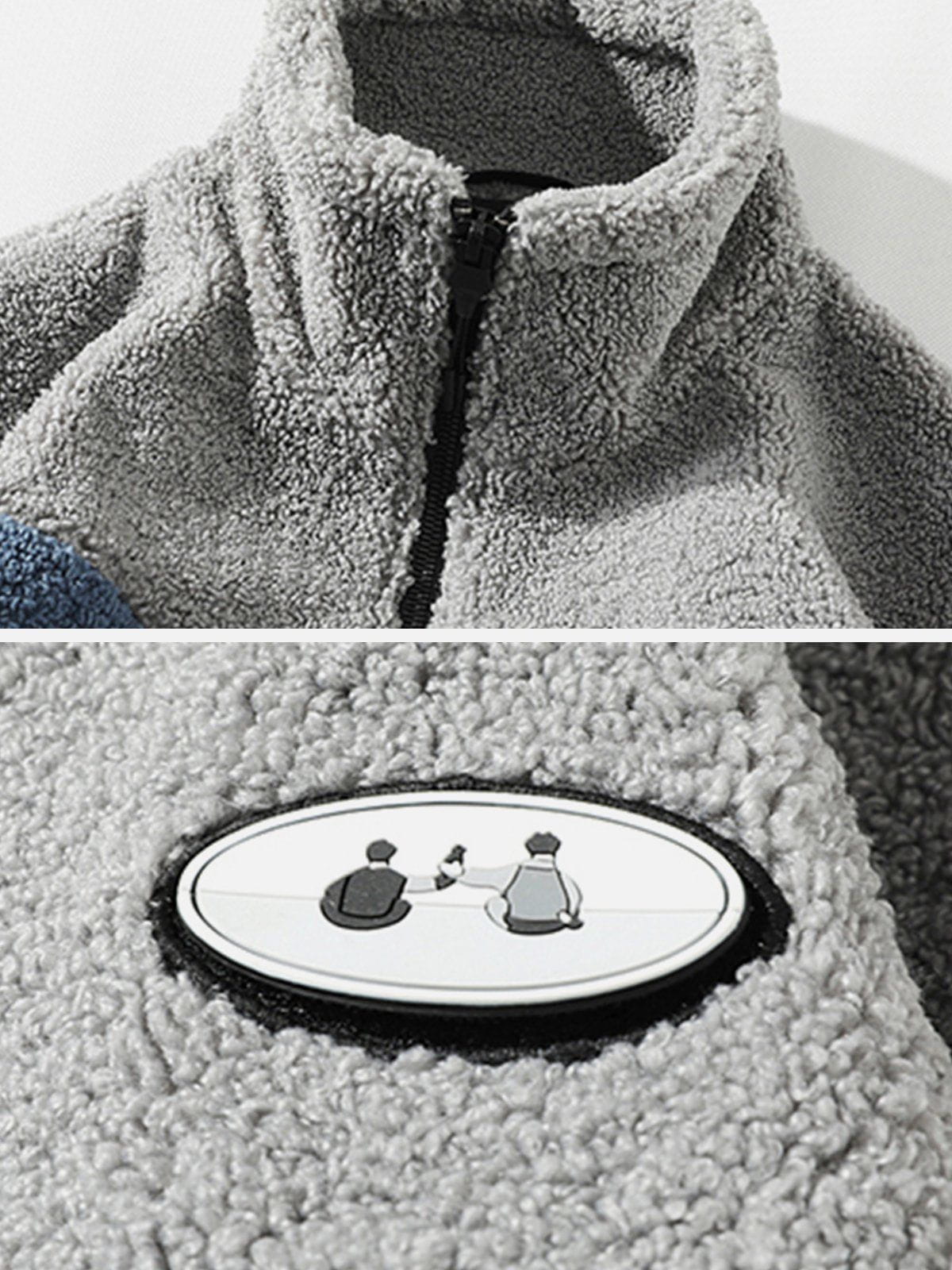 Splicing Contrast Sherpa Coat