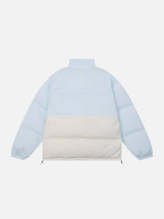 Wintermantel mit kontrastierendem Muster