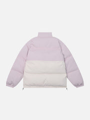 Wintermantel mit kontrastierendem Muster