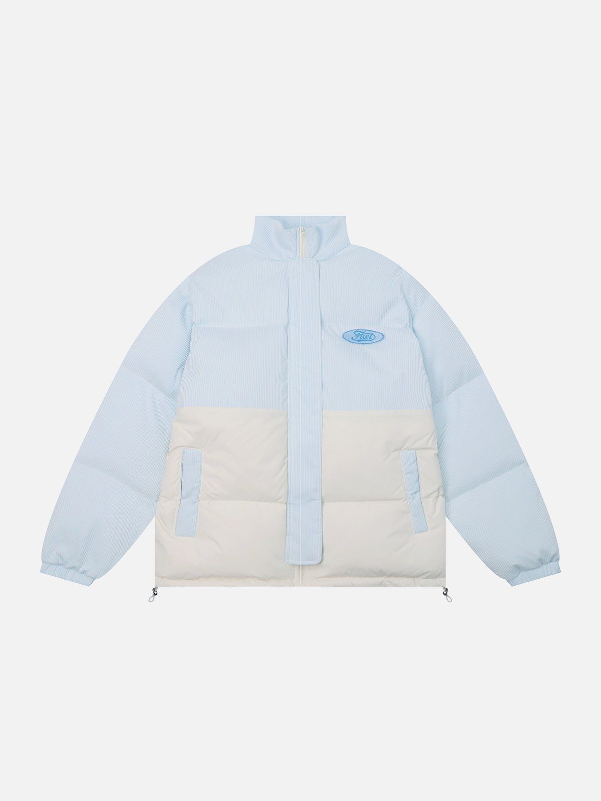 Wintermantel mit kontrastierendem Muster