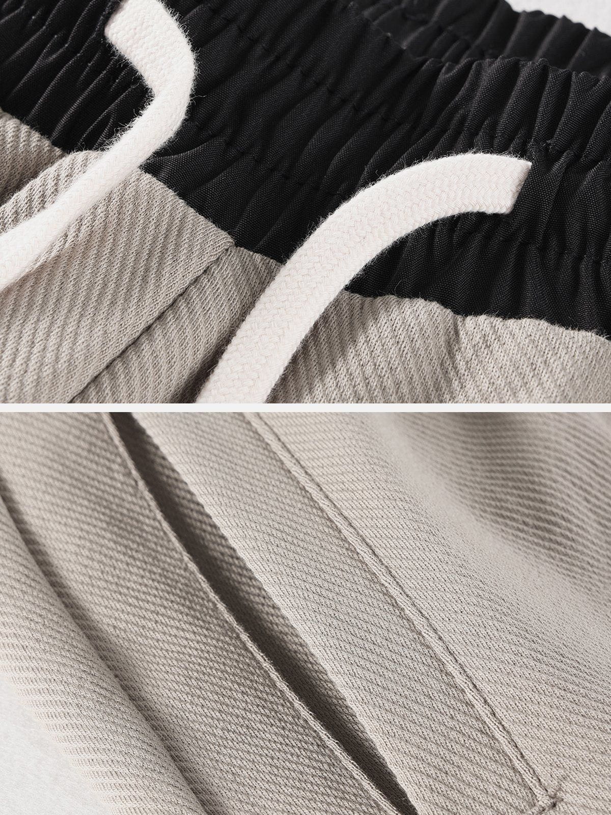 Splicing Drawstring Shorts