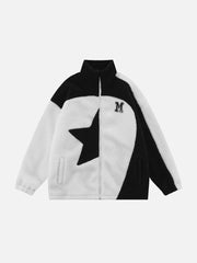 Sherpa-Mantel mit Sternenmuster