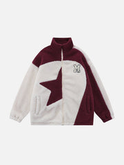 Sherpa-Mantel mit Sternenmuster