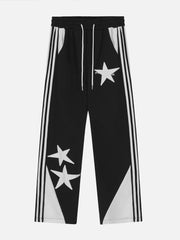 Star Embroidered Side Stripe Sweatpants