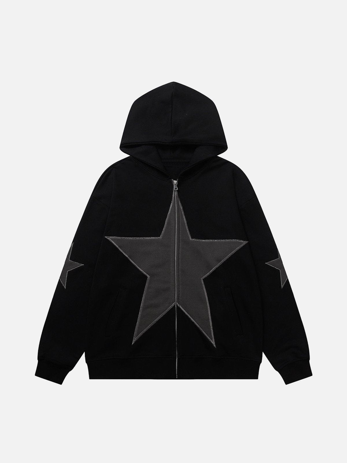 Star Graphic Print Hoodie