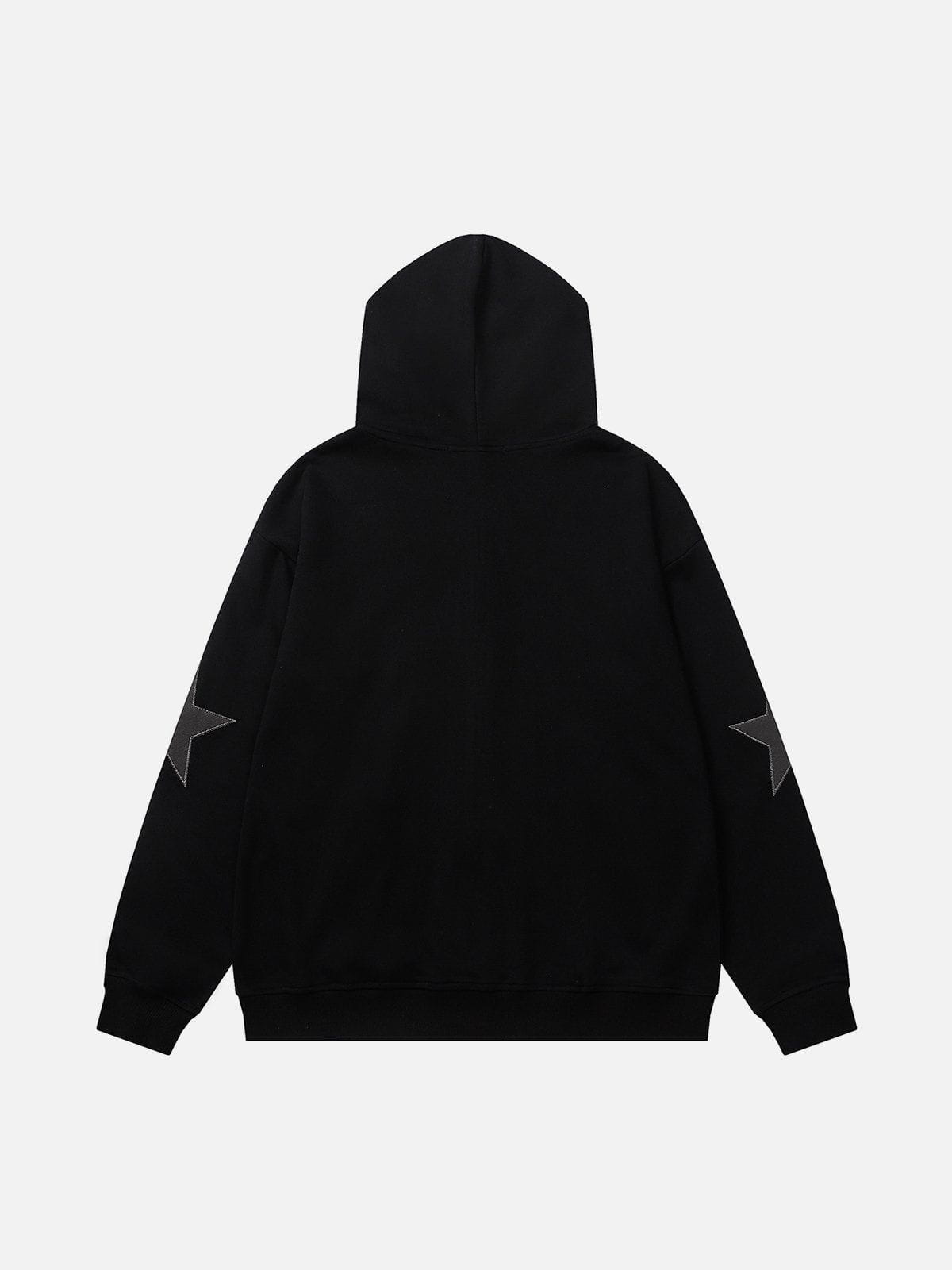 Star Graphic Print Hoodie
