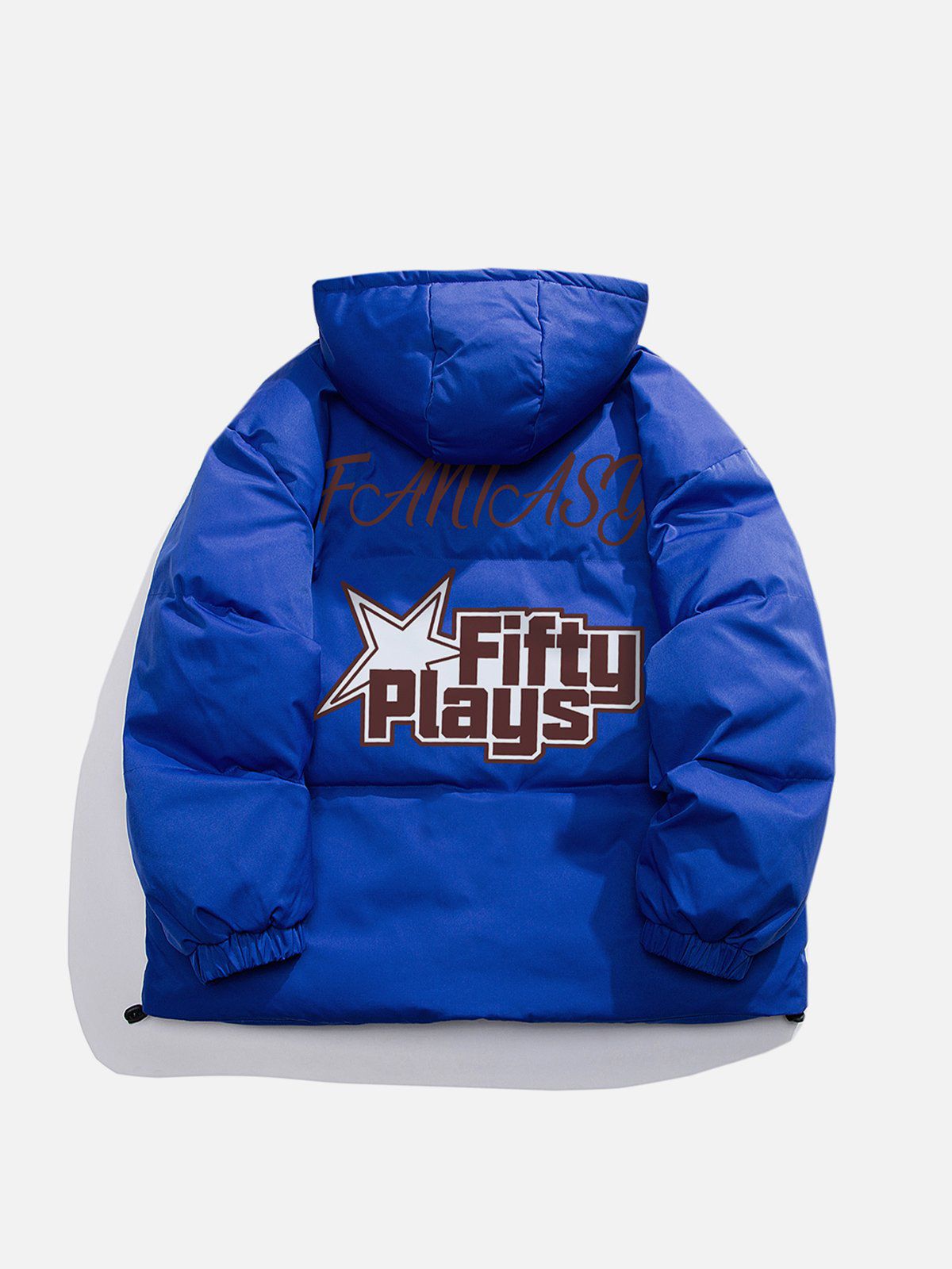 Wintermantel mit Stern-/Buchstaben-Print