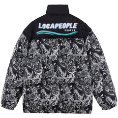 Pufferjacke mit Bandana-Print