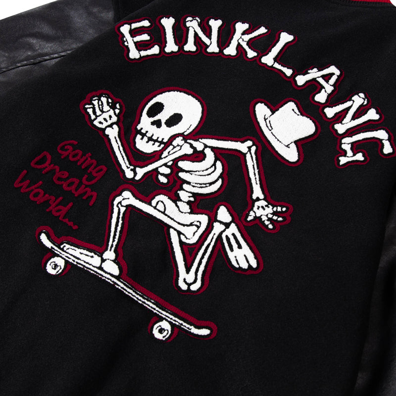 Streetwear Baseball Jacket Skateboard Skeleton