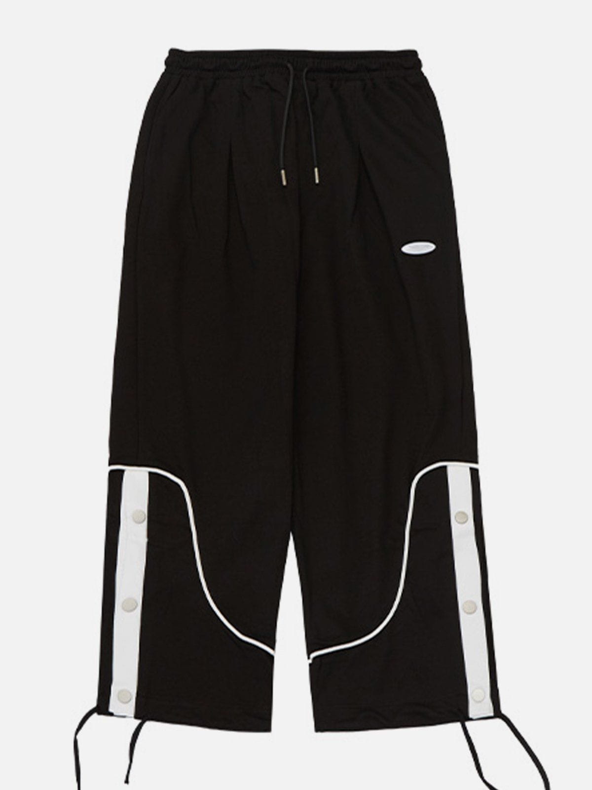 Stripe Buckle Drawstring Sweatpants