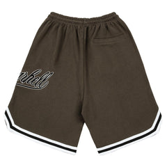 Stripe Embroidery Letter Shorts