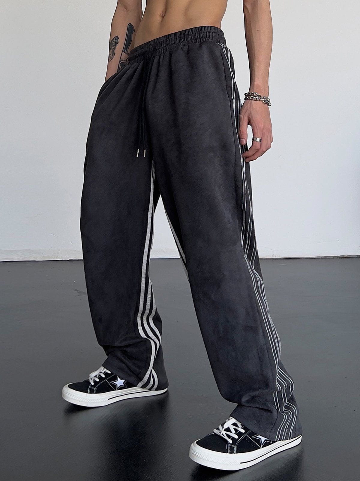 Striped High Waist Sweatpants