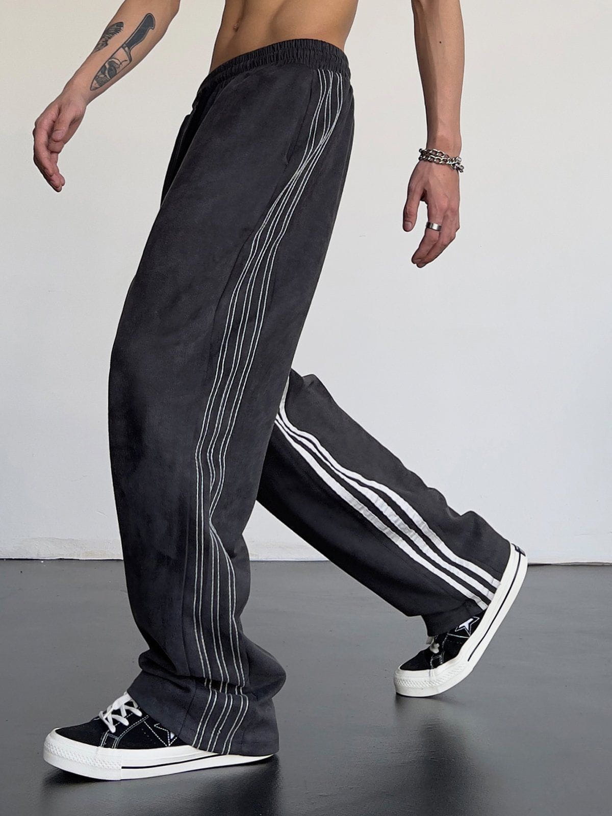 Striped High Waist Sweatpants