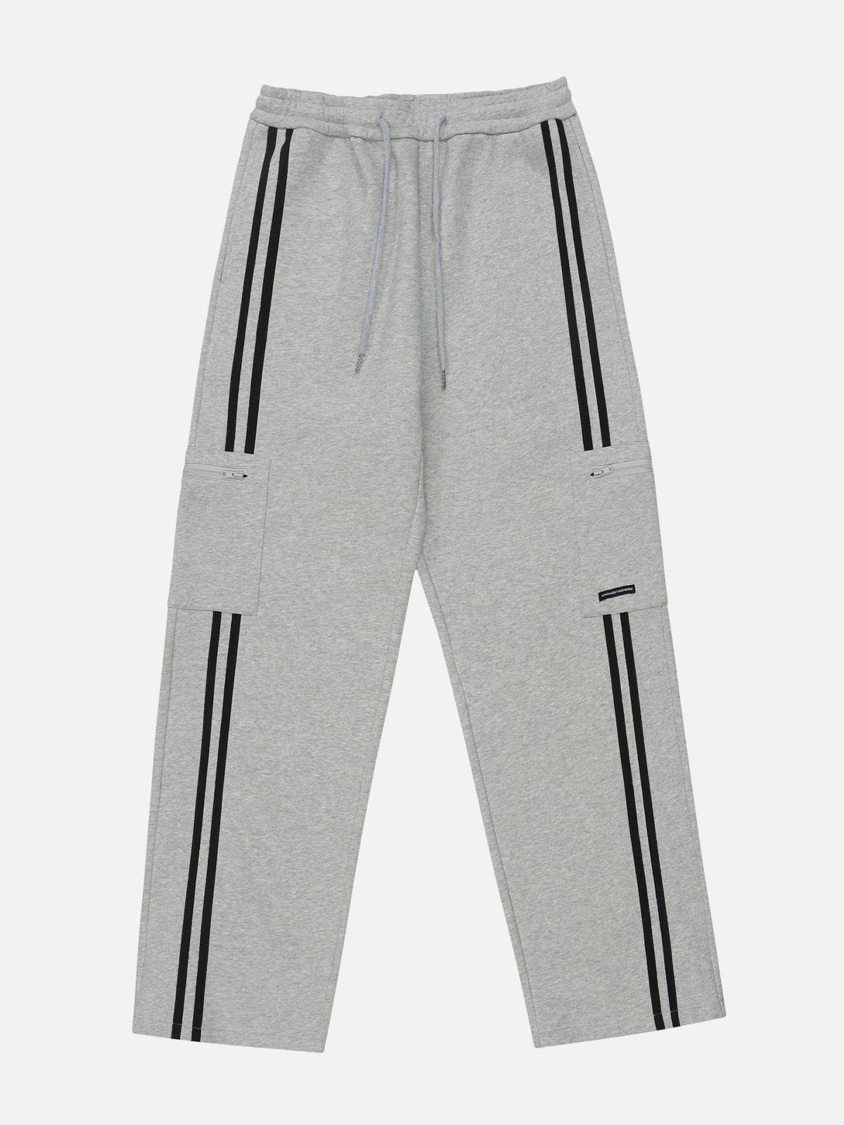 Striped Side Pockets Sweatpants