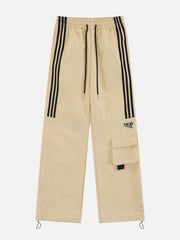 Tapered Leg Striped Sweatpants