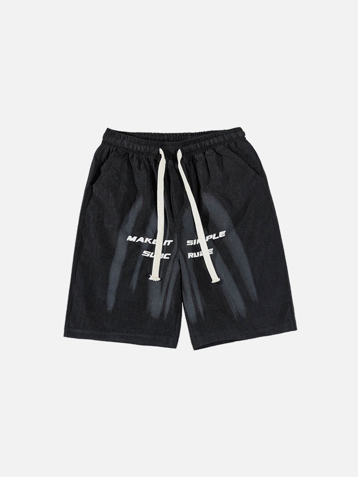 Tie-Dye Drawstring Shorts