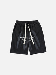 Tie-Dye Drawstring Shorts