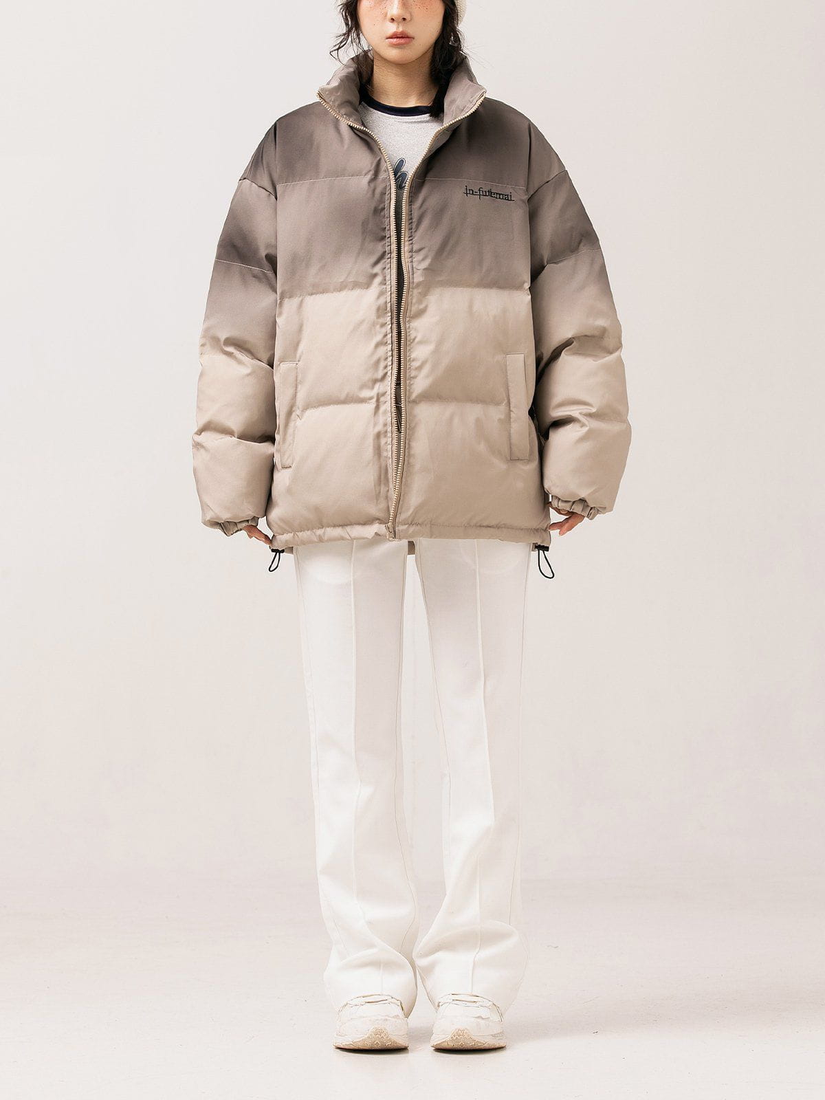 Wintermantel mit Batik-Farbverlaufsdruck