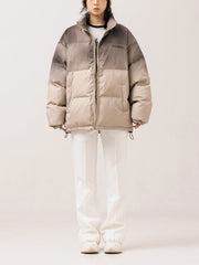 Wintermantel mit Batik-Farbverlaufsdruck