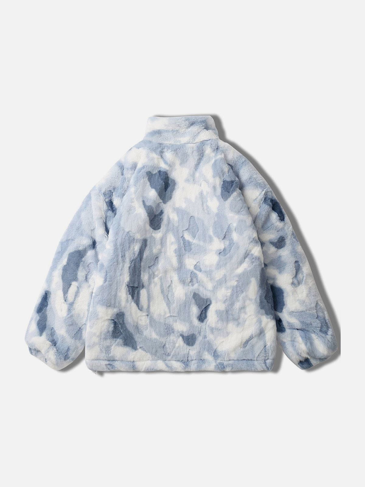 Tie-dye Heart Sherpa Coat