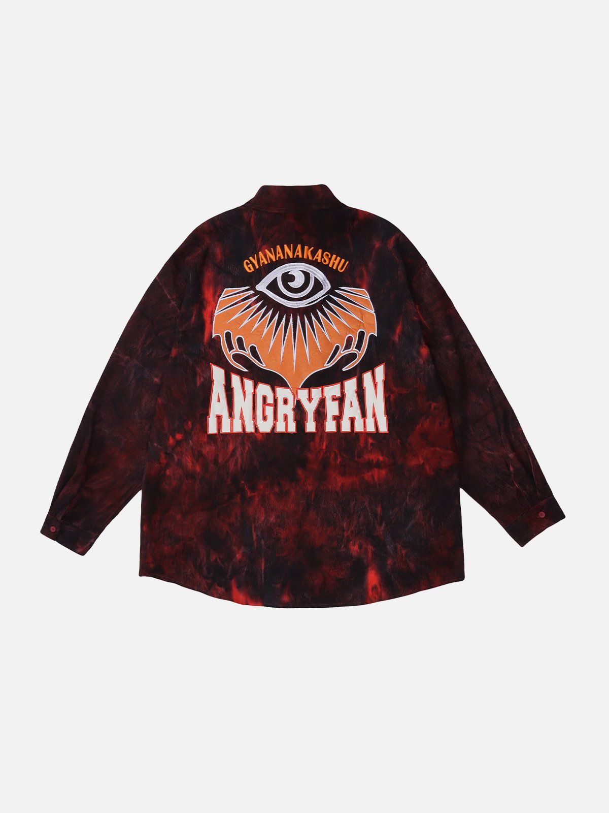 Tie Dye Letter Print Long Sleeve Shirt