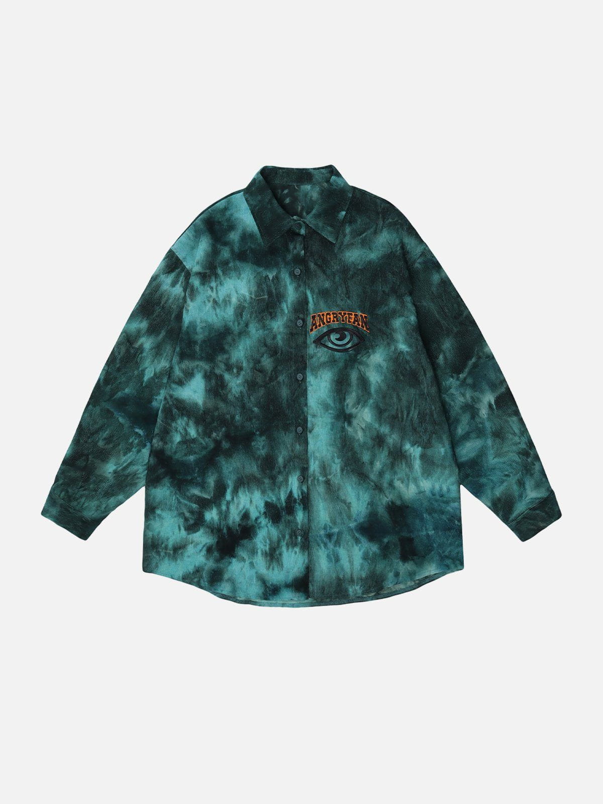 Tie Dye Letter Print Long Sleeve Shirt