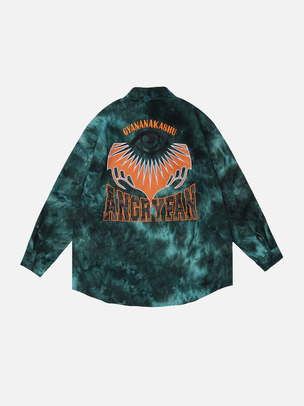 Tie Dye Letter Print Long Sleeve Shirt