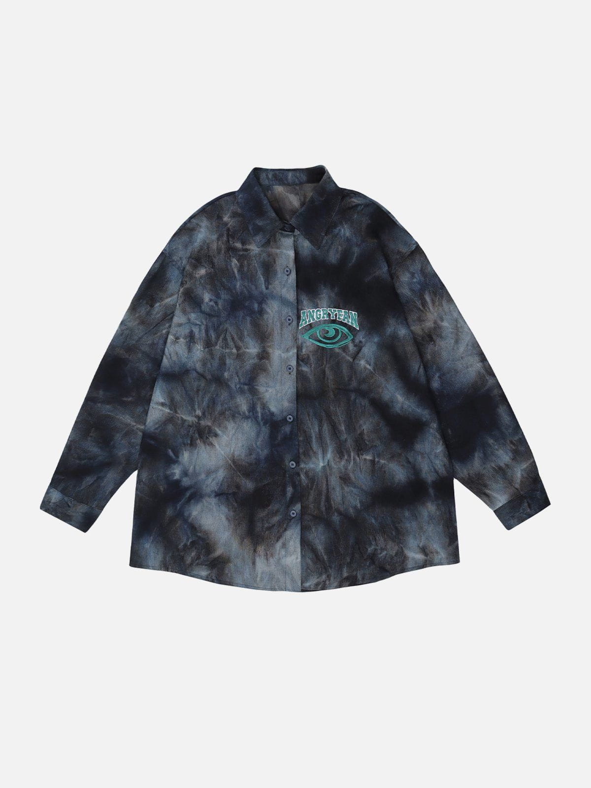 Tie Dye Letter Print Long Sleeve Shirt
