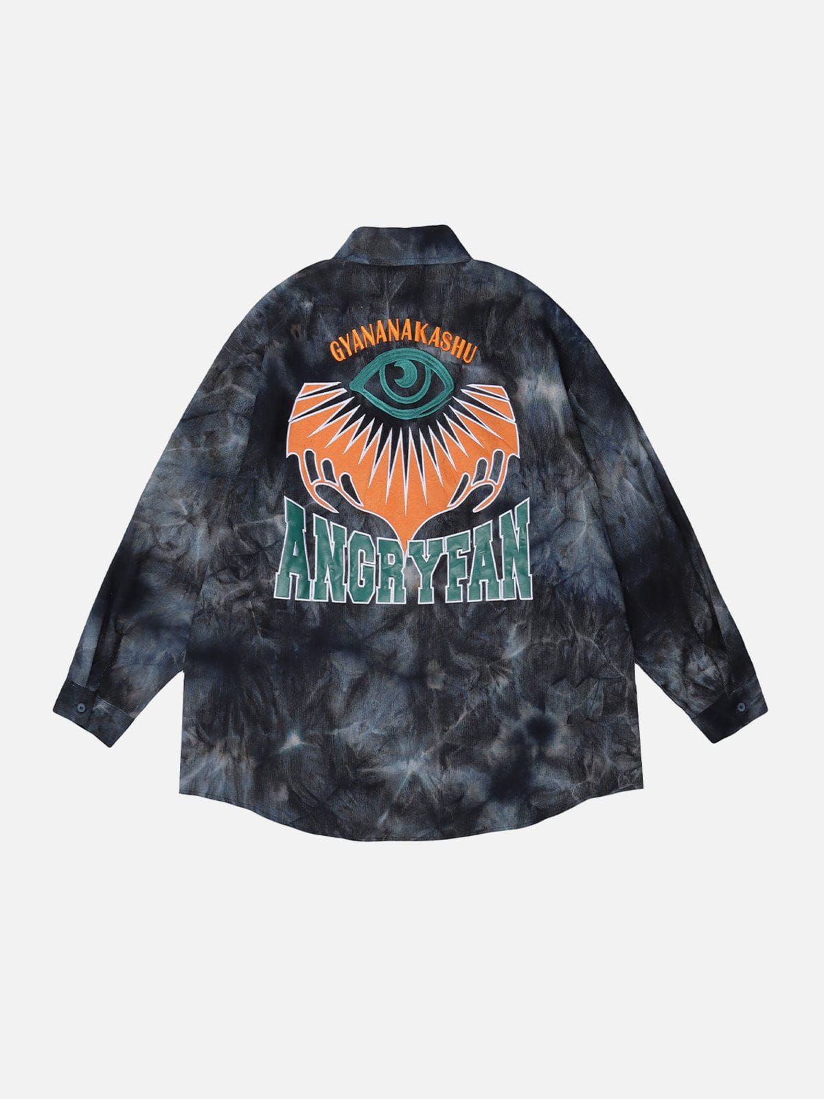 Tie Dye Letter Print Long Sleeve Shirt