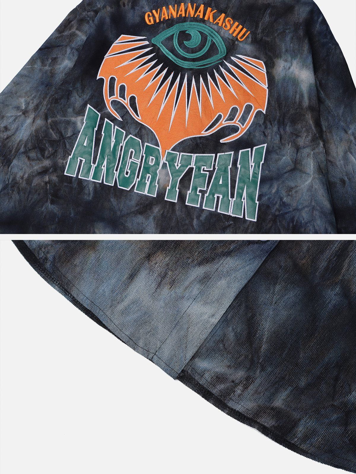 Tie Dye Letter Print Long Sleeve Shirt