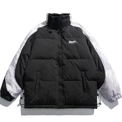 Pufferjacke mit Batik-Einsätzen